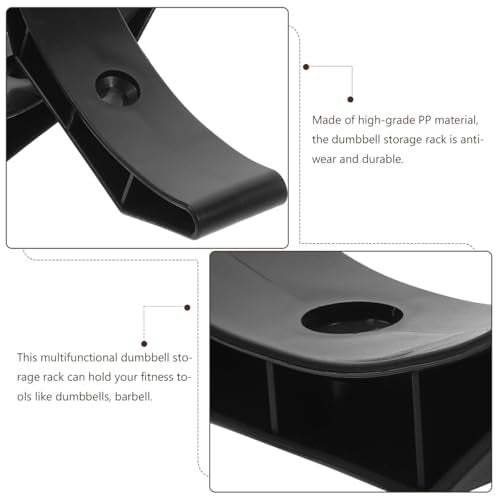 6Pcs Dumbbell Storage Rack Stable Dumbbell Saddles Replacement Weight Organizer for Home Gym Fitness Equipment 5.90X1.57X0.39In