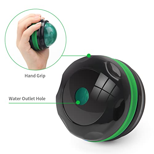 Coolrunner Massage Ball, Manual Roller Massager, Handheld Self Massage - color: Green