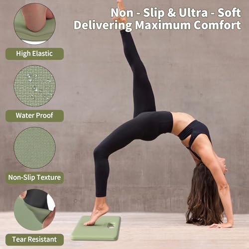 Foldable Exercise Pad Extra Thick 1.2" x 14" x 24" - color: Deep green+Black