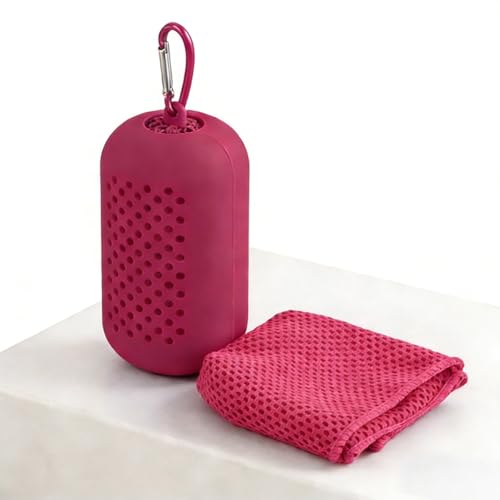Quick Dry Cooling Towel Breathable Microfiber Travel Towel for Sports Yoga Camping Gym Beach Swimming Sweat Towels(Red)