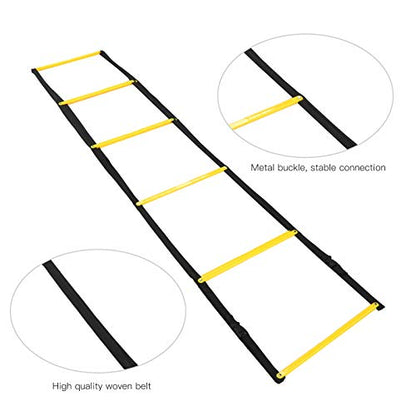 Speed Ladder for Football Footwork Training, Agile Speed Training Ladder with Anti - Slip Rungs, 14.4ft Fixed 10 - Rung Design with Carry Bag for Soccer Drills