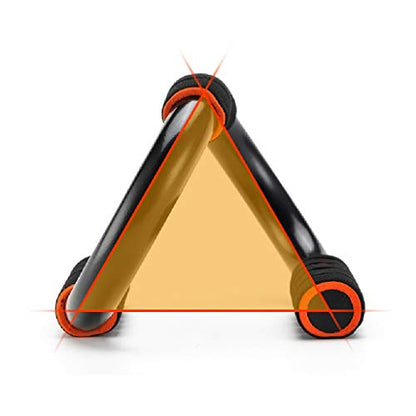 Metal Push Up Bracket-Push Bars - Strong Chrome Steel Pushup Stands with Comfortable Foam Grip, Sturdy and Less Wrist Strain
