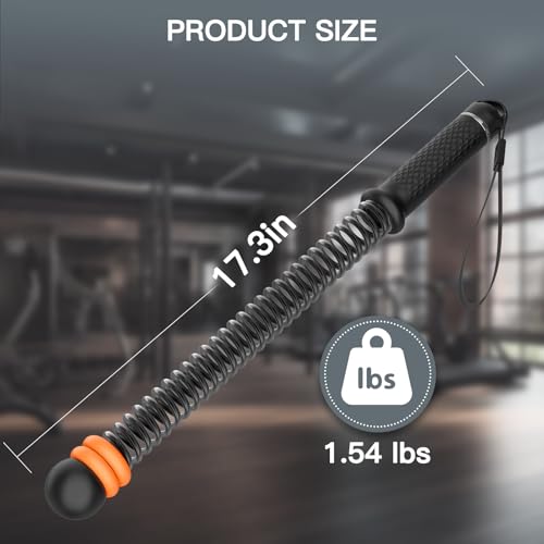 Weighted Ropeless Battle Ropes (2-Pack), Adjustable Resistance and Portable Cordless Battle Ropes for Home Gym with Non Slip Handle, HIIT and Low-Impact Aerobic Training for Men & Women (Black)
