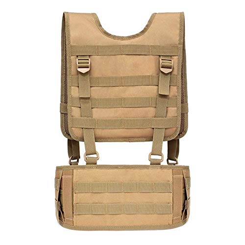 MiOYOOW MOLLE Outdoor Belt, H-Harness Belt Suspenders with Detachable Suspender Straps for Outdoor Hunting Training