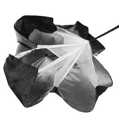 Adjustable Resistance Parachute Training Umbrella Speed Chute Drag Parachute for Running Football Track with Waist Belt 5-15kg Resistance Lightweight Carry Bag
