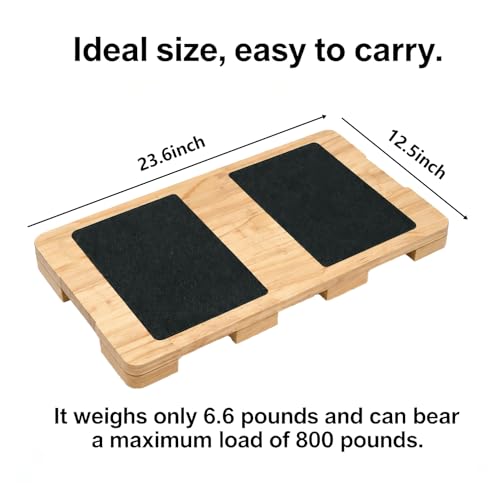 Wood Resistance Band Platform Base, Resistance Band Foot Plate, Fitness Exercise Board Footplate, Step Board for Workout Board for Home Gym