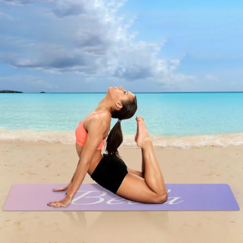 Custom Name Yoga Mat,Personalized Travel Yoga Exercise Mat,Non Slip,Perfect for Kids & Adults,Gradient Color D Series - color: Style 2