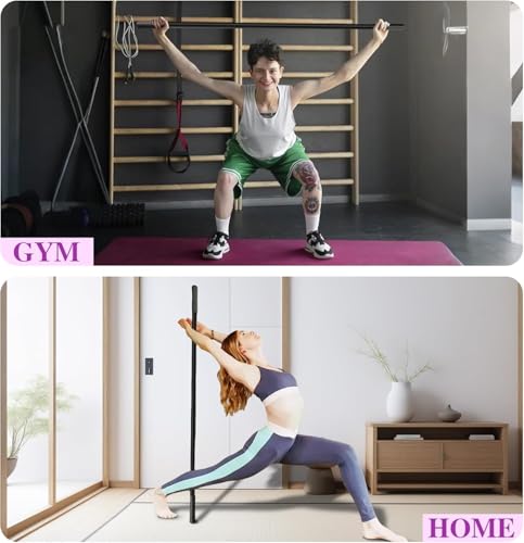 5ft Yoga Stick - Sturdy Steel Adjustable Stretching Stick for Mobility,Flexibility & Balance | Non-Slip Ends & Foam Handles | Exercise Pole for Fitness,Physical Therapy,Posture Correction