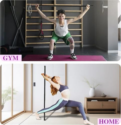 5ft Yoga Stick - Sturdy Steel Adjustable Stretching Stick for Mobility,Flexibility & Balance | Non-Slip Ends & Foam Handles | Exercise Pole for Fitness,Physical Therapy,Posture Correction