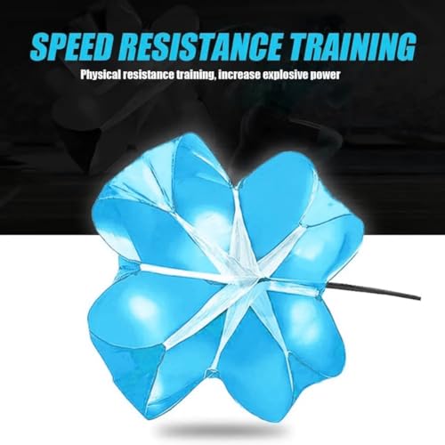 Running Speed Chute Resistance Parachute 56 inch Powerchute Umbrella Training Sprint Power Soccer Trainer for Runner, Football, Soccer Drilling