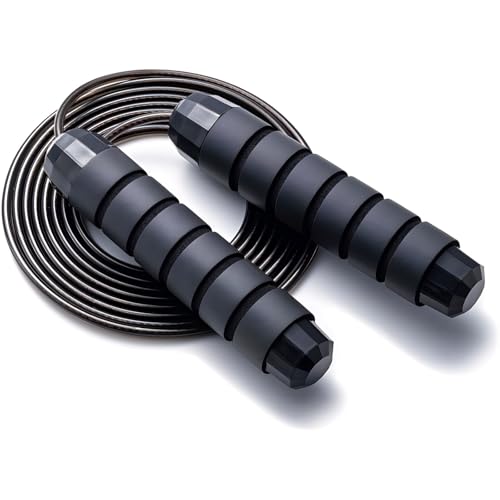 Jump Rope, Adjustable Jump Rope, Tangle-Free Rapid Speed with Ball Bearings for Men, Women and Kids, Home Exercise and Slim Body Weighted Speed Skipping Rope for Fitness at Home Gym Workout