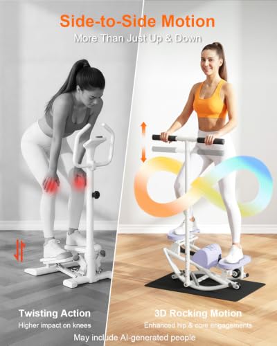 Rock Stepper for Exercise at Home, Rocking Stepper Side to Side - color: Purple