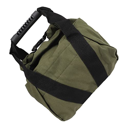 Fitness Sandbag with Handles for Weightlifting and Strength Training Empty Canvas Workout Power Bag (OD Green)