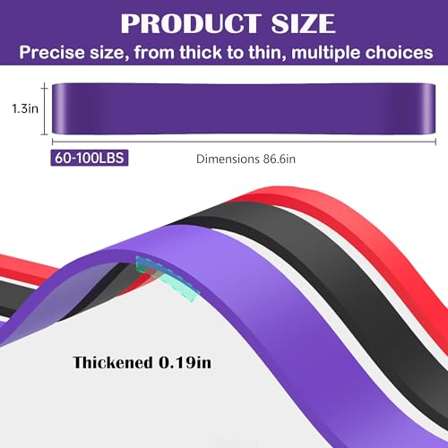 Pull Up Assistance Bands - Resistance Bands Set - Multi-Level Resistance, Fitness Band, Full Body Training, Suitable for Exercise and Physical Therapy Exercise Bands - color: purple