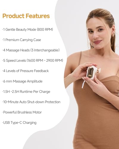 Mini Massage Gun Travel Size, Powerful Small Massage Gun Deep Tissue for Pain Relief, Muscle Massager for Neck Shoulder Thigh Scalp Quiet Pocket Massager, FSA-HSA Eligible