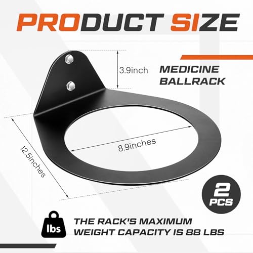 Gisafai Wall Mounted Medicine Ball Holder, 8.9 Inch Inner Diameter