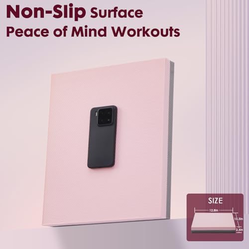 Balance Pad- High-Density Foam Cushion Mat for Yoga, Exercise & Fitness, Non-Slip Stability Trainer for Core Workouts, Thick Foam Balance Board (16x13x2.4 Inches)