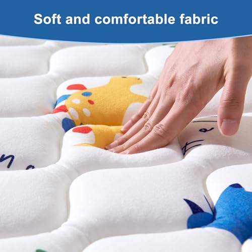 Odorless Premium Foam Baby Play Mat 50" x 50", Soft Microfiber Fabric Crawling Mat for Floor- Comfortable and Hypoallergenic, Non-Slip Cushioned Floor Playpen mat for Infants,Babies,Toddlers