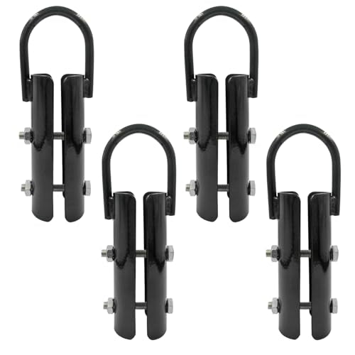 1.5” Climbing Rope Clamp，4PCS Rope Climb Clasp Workout Rig Attachment Hook for Rope Climbing Garage Gym Fitness Equipment Strength Training Home Indoor Safety