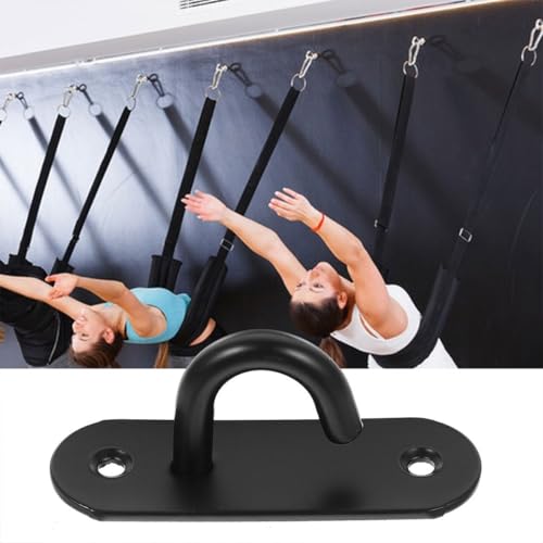 4pcs Heavy Duty Resistance Bands Wall Anchor Hooks, Stainless Steel Yoga Strap Fixing Hangers for Home Gym Ceiling Mount, Workout Equipment Attachments for Strength Training