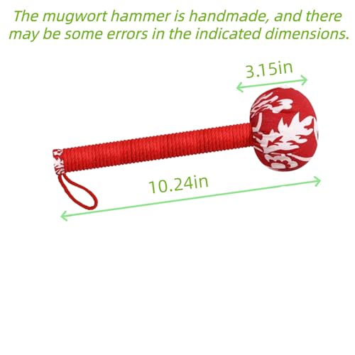 Mugwort Massage Hammer, Massage ToolsBack, Shoulder & Body - Handheld Percussion TherapyTool with US Design Patent Red - color: Red,