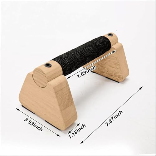 Wooden Fitness Equipment - Portable Home Calisthenics Equipment, Universal from Beginner to Advanced, Men's Inverted and Push Up Handle ﻿