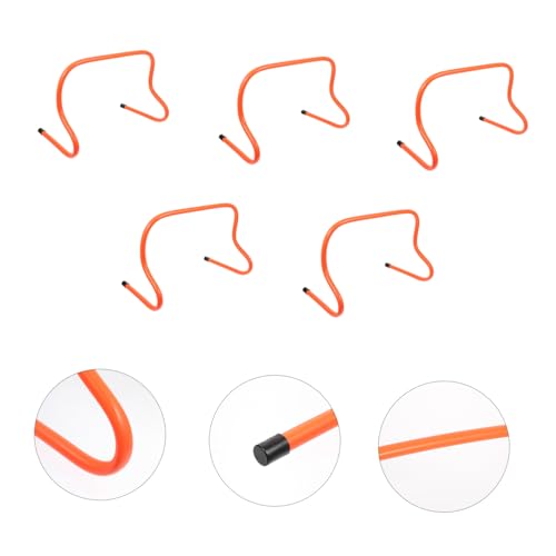 GALPADA 5Pcs Orange Soccer Agility Training Hurdles Stable Outdoor Speed Equipment for Football Baseball and Track Drills Enhance Coordination and Practice Drills