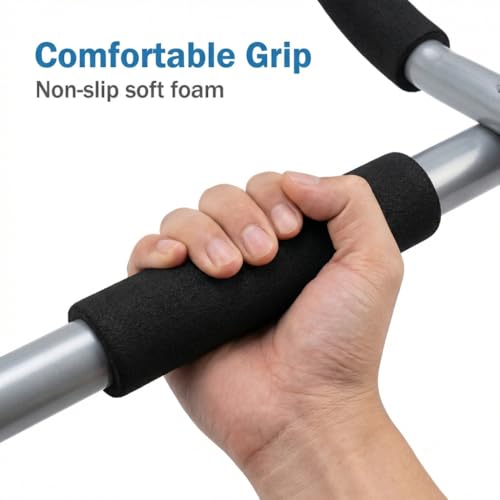 Upgrade Pull Up Bar for Doorway - Max Capacity 330 lbs, Portable Upper Body Workout Bar for Strength Training