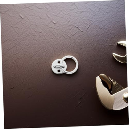 POPETPOP Heavy Duty Hooks for Hanging Ground Anchor Resistance Bands Wall Anchor Heavy Duty Swivel Hook Suspension Trainer Straps Ceiling Hammock Silver Stainless