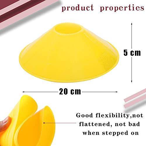 60/30 Pack Soccer Training Cones - Agility Cones with Carry Bag, Sturdy Disc Cones for Sports Training, Soccer, Football, Basketball, Indoor Outdoor Sports, Festive Events, Field Cone Markers