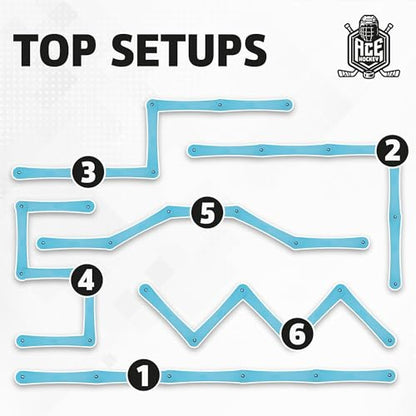 ACE HOCKEY The Snake Stickhandling Trainer – Adjustable Hockey Training Aid for Puck Control, Quick Hands, Reaction Time & Coordination – Snake 5, Snake 7 & Elevated Styles - style: Snake 5 Elevated