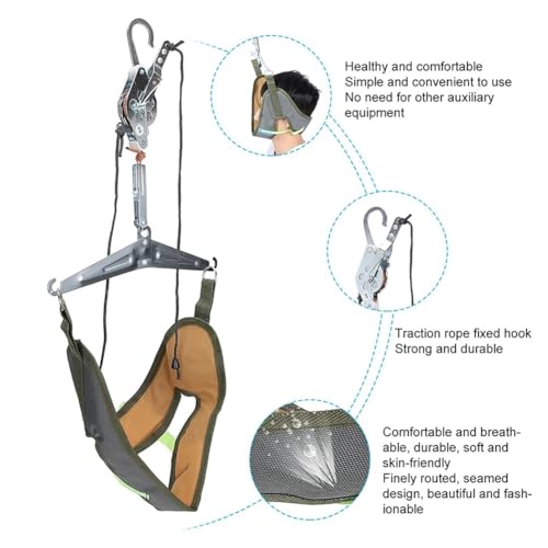 Cervical Neck Traction Device Neck Tension Relief Portable Over The Door Device Portable Neck Stretcher Hammock for Physical Therapy, Neck Pain Relief, Vertebrae Disk Herniation, Migraine Relief