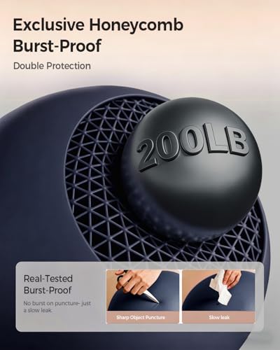KEEP Exercise Ball Anti-Burst - Thickened Yoga Ball Pilates Ball for Physical Therapy, Fitness Ball for Workout, Core Strength and Physical Therapy