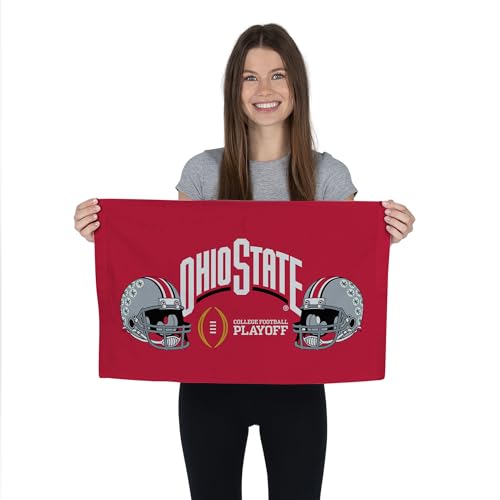 Northwest 2024 NCAA College Football Playoff Ohio State Buckeyes Fan Towel 2 Pack, Lightweight Game Day Set, Stadium Sideline Gym Travel Accessory, 16 x 25 Inch