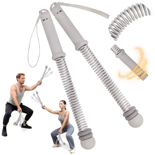 Ropeless Battle Ropes with Adjustable Weights, Easy-to-Carry Silent Fitness Tool for Total-Body Sculpting, Cardio & Fat Burn, Home Gym Strength Equipment for Core, Arms and Glutes - Grey - size: Grey