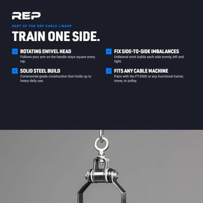 REP Fitness LAT Pulldown and Low Row Cable Machine Attachments and Functional Trainer Attachments – Curl Bar, D-Handle, Ankle Cuff, Tricep Rope, Sports Handle, Straight Bar, Row, Chinning Triangle - style: D Cable Handle Pro Style