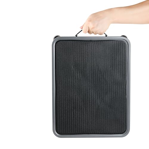 Heavy-Duty One Step Stool with Carry Handle – 4.1" Low Foot Stool, Non-Slip Rubber Platform, 500lb Capacity – Portable Safety Step Stools for Adults, Seniors, Bathroom, Bed, SUV, 17"x13"