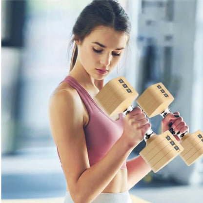 20LB Adjustable Dumbbell Set, 10lb Dumbbells Set of 2, 5 in 1 Free Weights Set, Each 4lb 6lb 8lb 10lb for Women & Men for Home Gym Exercise Workout Strength Training Equipment - color: Beige