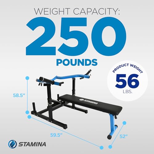 Stamina Strength Training Machine Chest Press and Leg Extension Curl Home Gym Equipment Adjustable - size: Chest Press