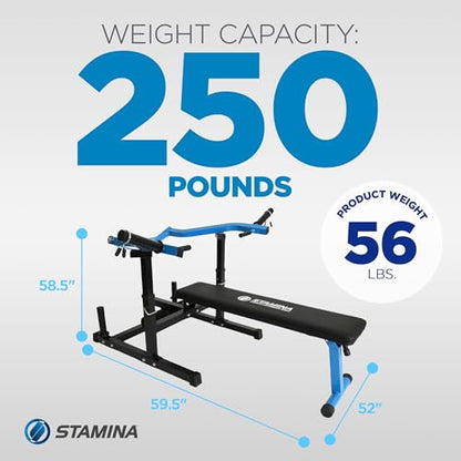 Stamina Strength Training Machine Chest Press and Leg Extension Curl Home Gym Equipment Adjustable - size: Chest Press