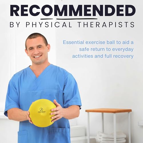 ProBody Pilates Exercise Balls Physical Therapy - 9 Inch Small Exercise Ball for Between Knees for Rehab, Barre, Core, Stability & Yoga
