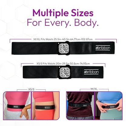 Ab-Ribbon by HYPOXiX Fitness, Abdominal Mirror Sensory Belt for Pilates Barre Yoga Breathography Technique Breathwork and Physical Therapy - size: X-Small-Small