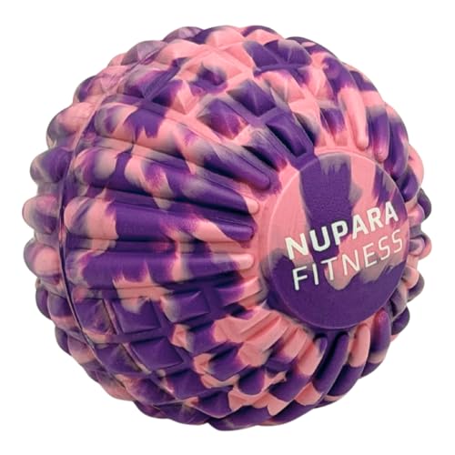 Massage Ball - Myofascial Release Ball for Recovery in Muscles, Shoulder, and Back. Trigger Point Massage and Pressure Point Therapy. (5-inch) - color: Camo Magenta