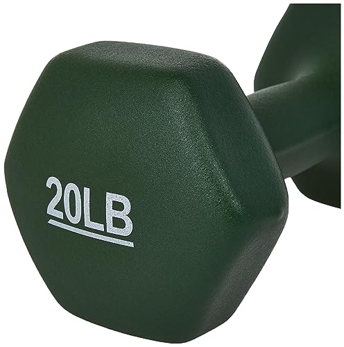Amazon Basics Neoprene Dumbbell Hand Weights for Exercise and Muscle Toning - style: 20 Pound, Pair