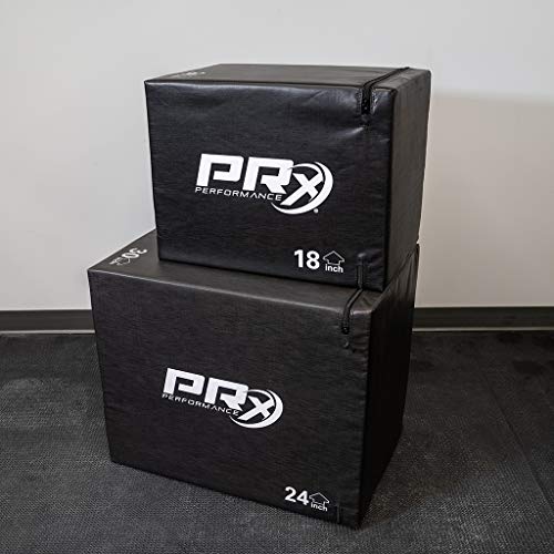 PRx Performance 3-in-1 Plyo Boxes, Plyometric Jump Training and Conditioning Box for All Athletes Soft Foam 16"/18"/24", Soft Foam 20"/24"/30" and, Wood 20"/24"/30" - color: Soft 16x18x24