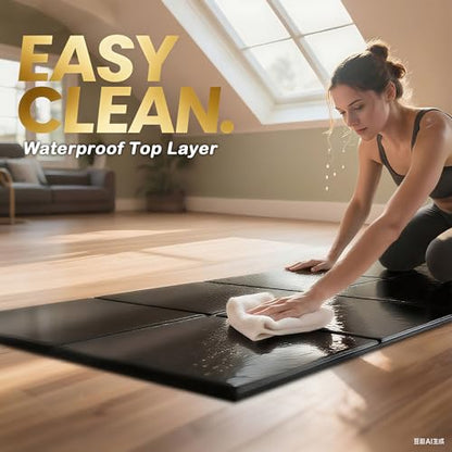 Foldable Treadmill Walking Pad Mat for Carpet Floors,72" x 35.5" 6mm Thick Treadmill Mat for Hardwood Floor,Indoor Exercise Stationary Bike,Elipitial, Gym Equipment, Noise Shock Absorption - size: 72"L x 35.5"W x 0.24"Th