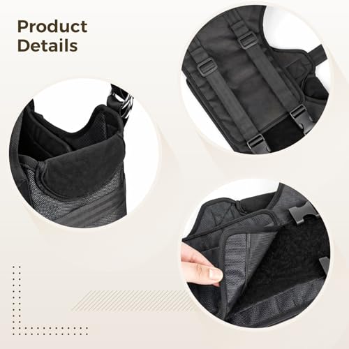 Back Stretcher for Home Use, Spine Decompression Belt for Pain Relief, Adjustable Back Stretching Belt, Back Pain Relief, Neck and Waist Posture Correction, Black M Size
