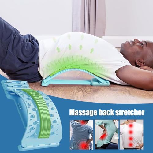 Back Arch Stretcher 3-Level Adjustable | Back Board Stretcher - Non-Slip Massager Spine Corrector for Muscle Recovery Fitness Men Women Workout Home Sleeping