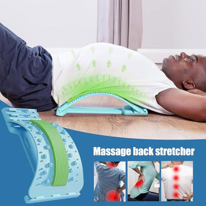 Back Arch Stretcher 3-Level Adjustable | Back Board Stretcher - Non-Slip Massager Spine Corrector for Muscle Recovery Fitness Men Women Workout Home Sleeping