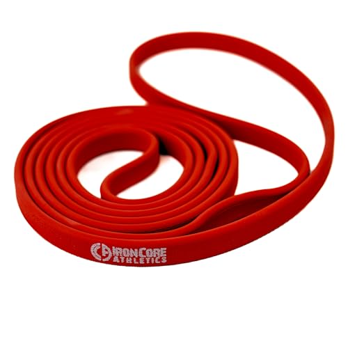 Premium Exercise Bands - Ultra Durable, Non-Slip, Comfort-Edge Resistance - Tested Over 30K Pulls - Three - color: Red 10-35lb - Single